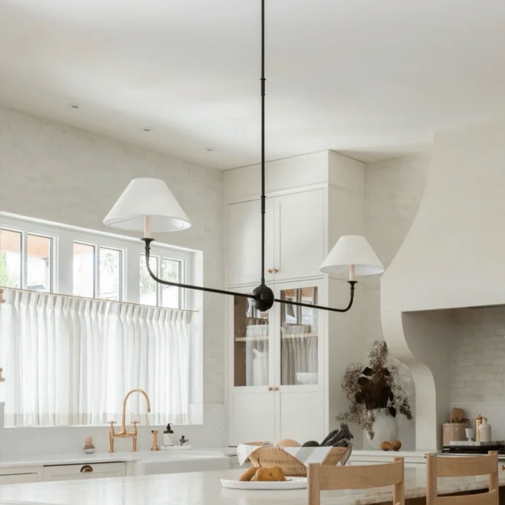 Modern Black and White chandelier two heads  Light